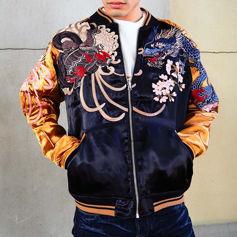 Luxury Four Gods Heavy Embroidered Sukajan Souvenir Jacket – solekoi