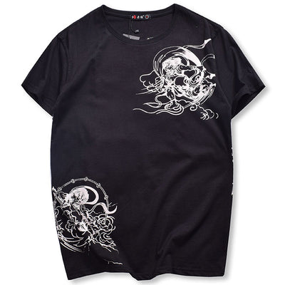Koi, Thunder God, Wind God, Dragon Embroidered Sukajan T-shirt - solekoi