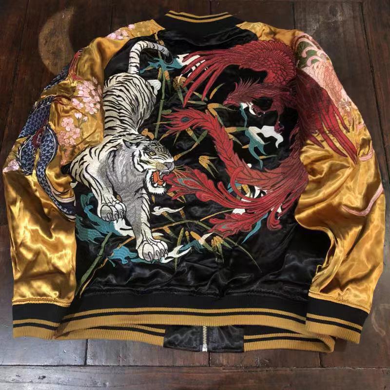 Luxury Four Gods Heavy Embroidered Sukajan Souvenir Jacket – solekoi
