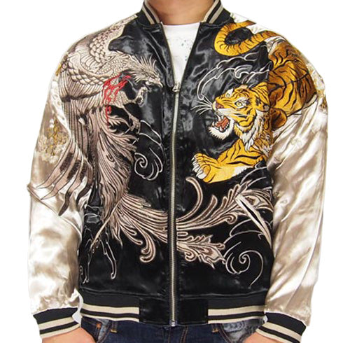 Phoenix & Dragon Sukajan Souvenir Jacket [Reversible] - solekoi